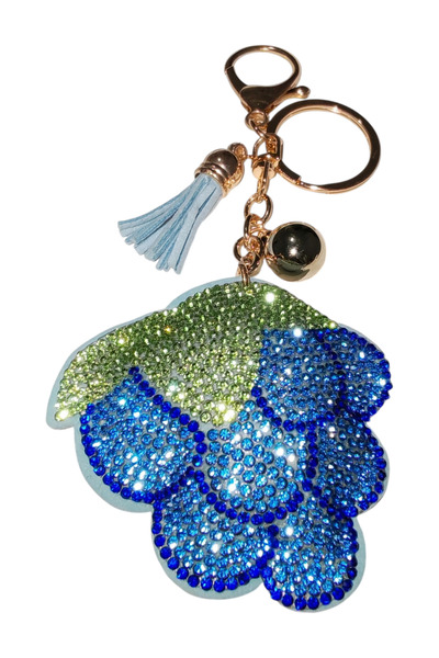 LOVELOTUS تصميمات سلسلة المفاتيح والمحفظة مناسبة لجميع الأعمار (شكل العنب)