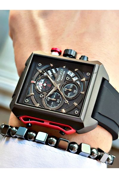 Ferrucci Original Design Watch with Functional Silicone Cord Men's Wristwatch Bracelet Gift