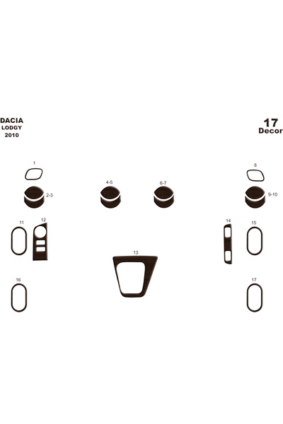 Marscockpitdesign داش لودجي كونسول-توربيدو 2010 17 قطعة