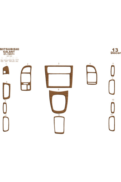 Marscockpitdesign ميتسوبيشي جالانت وحدة التحكم-توبوردو 1998-2002 13 قطعة