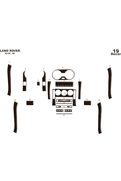 Marscockpitdesign لاند روفر فريلاندر وحدة التحكم-توبوردو 2004-2006 19 قطعة