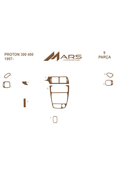 Marscockpitdesign بروتون 300 400 كونسول-توربيدو 1997 9 قطع