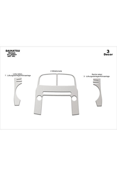 Marscockpitdesign دايهاتسو سيريون وحدة التحكم-تورد 2005 3 قطع