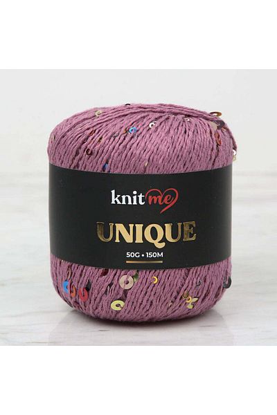 knitme Unique Dusty Rose Sequin Hand Knitting Yarn
