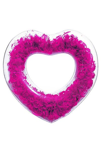 Toybox New Transparent Inflatable Heart Shaped Swim Ring 90cm