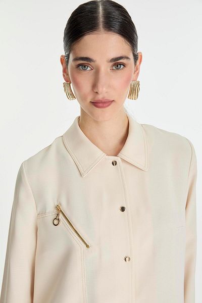 Zühre Shirt Collar Button Closure Wear Stone Gc-0280