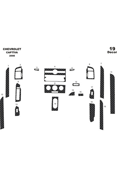 Marscockpitdesign تشيفي كابتيفا كونسول-توبيردو 2007-2012 19 قطعة