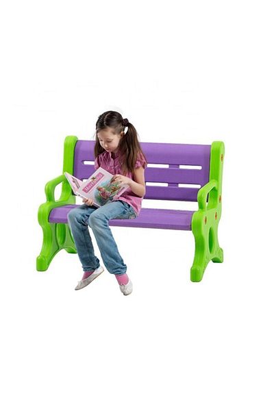 Toybox Plastic Kids Children's Home Room Playschool Garden Lounge Park Bench 76x45x57cm