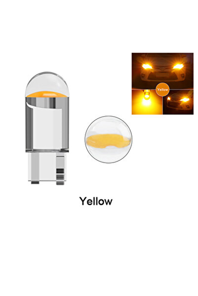 Choice1 10 مصابيح LED صفراء جديدة من YiRui، 10 مصابيح T10، بقوة 5 واط، بتقنية...