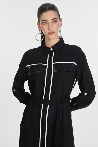 Zühre Black/Ecru Wear and Go with Color Stripe Gc-0261