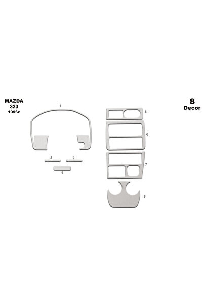 Marscockpitdesign مازدا 323 كونسول-توربيد 1996 8 قطع