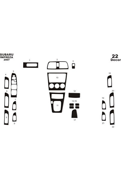 Marscockpitdesign سوبارو امبريزا كونسول-توربيد 2007 22 قطعة