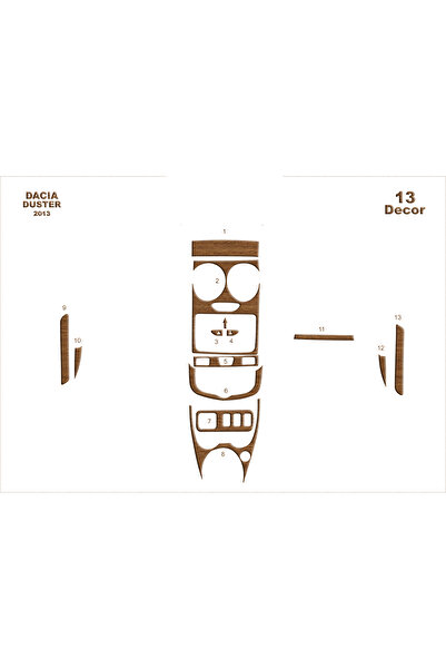 Marscockpitdesign داشيه داستر كونسول-توربيدو 13 قطعة بين 2013-2016