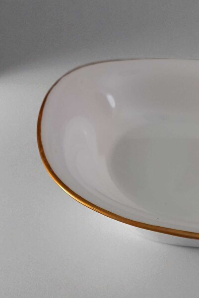 Luminarc Carine White Gilded Pit Dinner Plate 6 Pieces 21cm