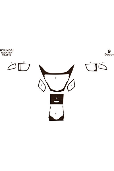 Marscockpitdesign هيونداي النترا وحدة التحكم-توبوردو 2012 9 قطع