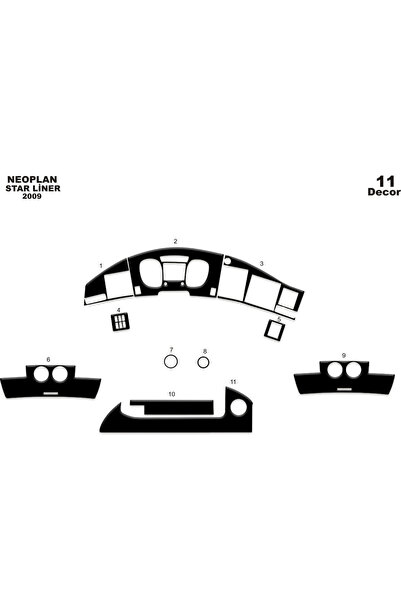 Marscockpitdesign نيوبلان ستار لاين كونسول-توربيدو 2009 11 قطعة