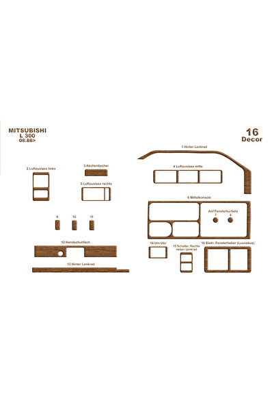 Marscockpitdesign ميتسوبيشي L300 كونسول-توربيدو 1988 16 قطعة