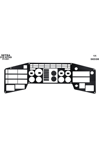 Marscockpitdesign Setra 315 GTHD وحدة التحكم-توبوردو 1996-2000 11 قطعة
