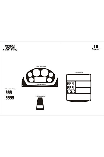 Marscockpitdesign أوتوكار سلطان كونسول-توبيردو 2004-2010 18 قطعة