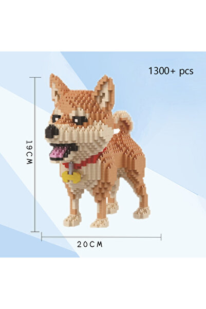 choice2 مجموعة ألعاب بناء مصغرة من قطع الخشب، نموذج كلب شيبا إينو، في حقيبة، ...