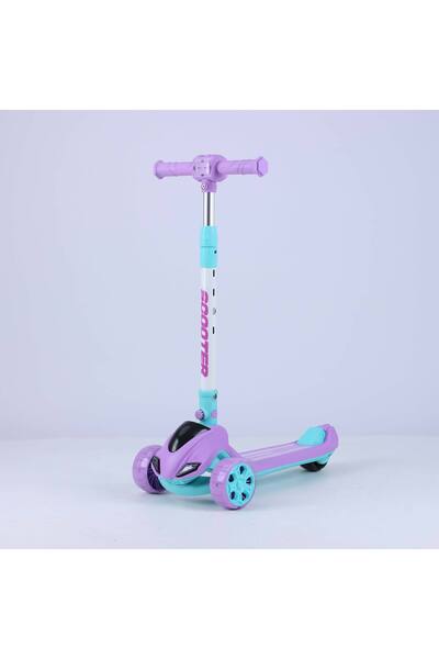 rexa سكوتر ركل للأطفال بعجلات مضيئة من البولي يوريثان - قيادة سلسة بثلاث عجلا...