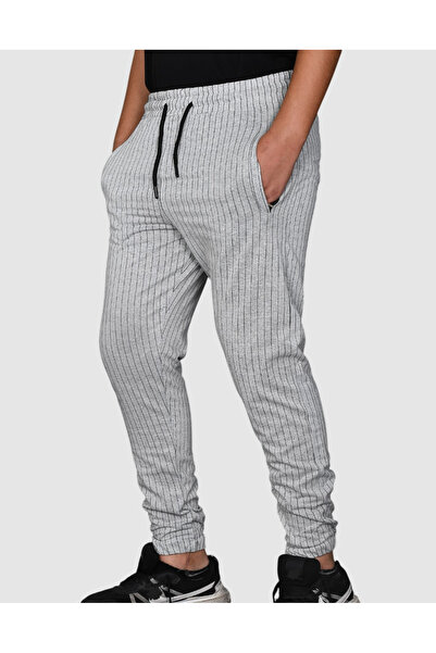 atlanticsport بدلة رياضية للرجال بساق مطاطية مخططة ورباط