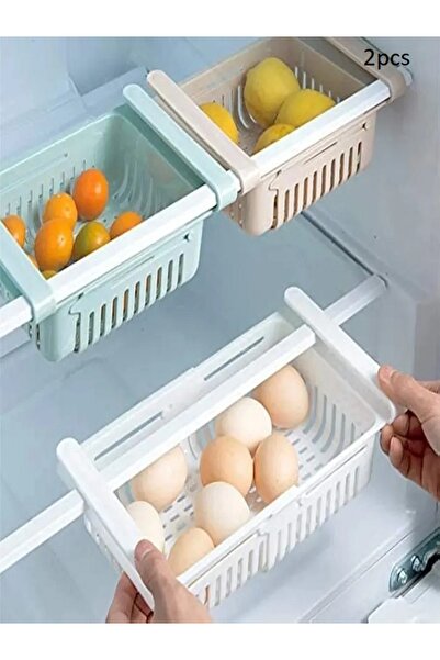 Generic Two-piece adjustable refrigerator storage box