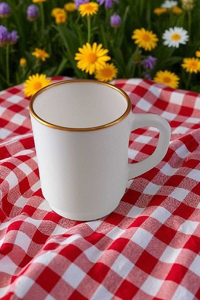 Luminarc Opal Gilded White 6-Piece Mug
