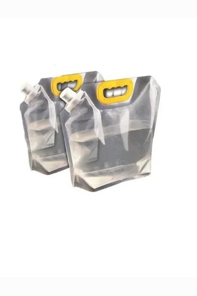 YOMNA 2 Pack Durable Plastic Drink Bag