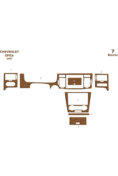Marscockpitdesign شيفروليه ابيكا كونسول-توربيدو 2007 7 قطع