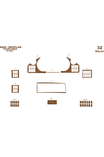 Marscockpitdesign مان تورلاينر كونسول-توربيد 2008 32 قطعة