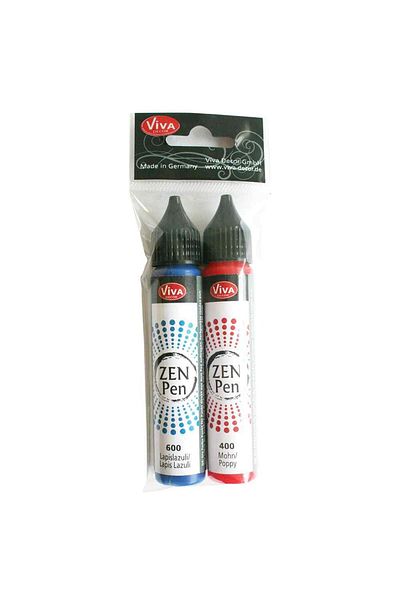 Viva Decor Set de 2 vopsele Blob-Paint pentru pictură cu puncte, ZEN Pen VIVA DECOR, 2x28ml Mix 3