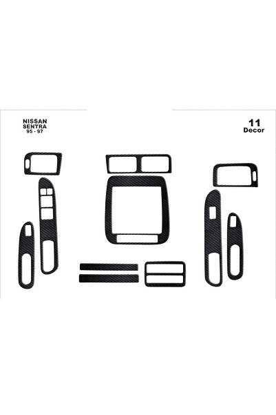 Marscockpitdesign نيسان سنترا وحدة التحكم-توبيردو 1995-1997 11 قطعة
