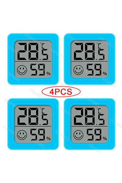 Choice3 4 قطع من النوع 4، مقياس حرارة ورطوبة رقمي صغير الحجم بشاشة LCD، شاشة ...