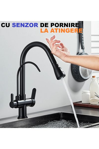 Rain Drop De la Robinetul Meu Professional 3-way kitchen faucet with start sensor