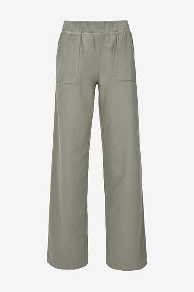 birizmoda Gabardine Palazzo Trousers - Green