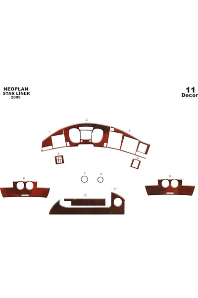 Marscockpitdesign نيوبلان ستار لاين كونسول-توربيدو 2009 11 قطعة