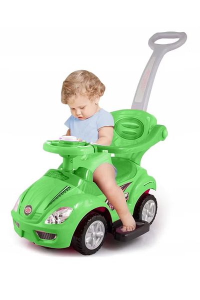 Fitness World 3-in-1 Ride-On Car Toy for Kids with Barrier and Adjustable Backrest