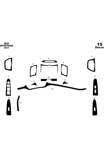Marscockpitdesign كيا سبورتاج كونسول-توربيدو 2011 15 قطعة