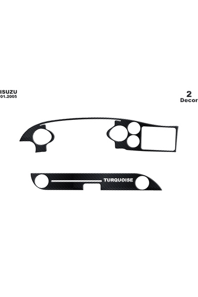 Marscockpitdesign ايسوزو تركواز كونسول-توربيدو 2005 2 قطعة