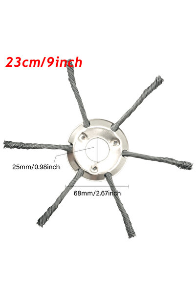 Choice 1pc 9inch 6claws LUSQI 6/8/9inch Steel Wire Wheel Head Grass Trimmer H...
