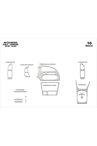 Marscockpitdesign ميتسوبيشي كولت - لانسر كونسول-توربيدو 1996-2004 10 قطع