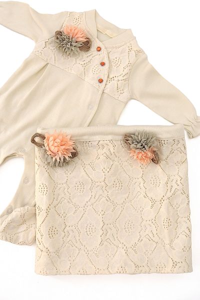 Sitilin Baby Girl Luxury Organic Hospital Release Newborn Jumpsuit Blanket Set