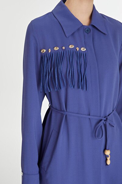 Zühre Wear and Go Violet with Seashell Detail and Tassels Gc-0234