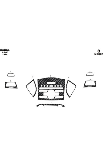 Marscockpitdesign هوندا CR-V 4X4 كونسول-توربيد 2014 8 قطع