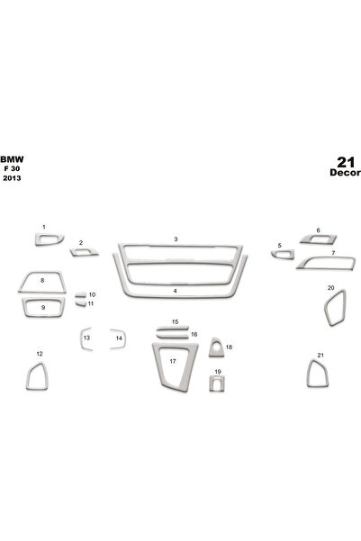 Marscockpitdesign Bmw F30 كونسول متوافق مع توربيدو 21 قطعة فوق 2013