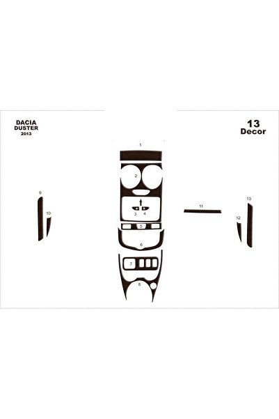 Marscockpitdesign داشيه داستر كونسول-توربيدو 13 قطعة بين 2013-2016
