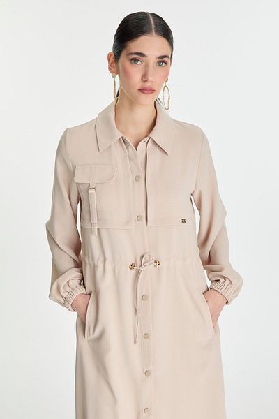 Zühre Beige Wear and Go with Elastic Waist and Buttons Gc-0248