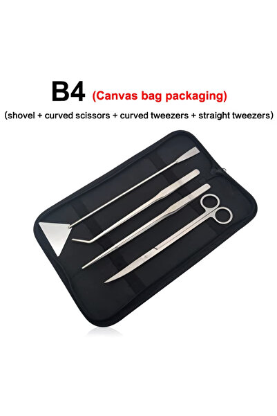 Choice B4 Aquarium Scissor Tools Set Wave Scissors Tweezers Plants Grass Stai...