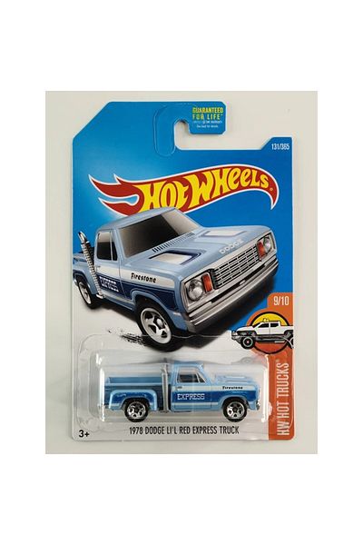 HOT WHEELS Masinuta metalica Hot Wheels, 1978 Dodge Li'l Red Express Truck, Colectia 2017, Albastru, 1:64